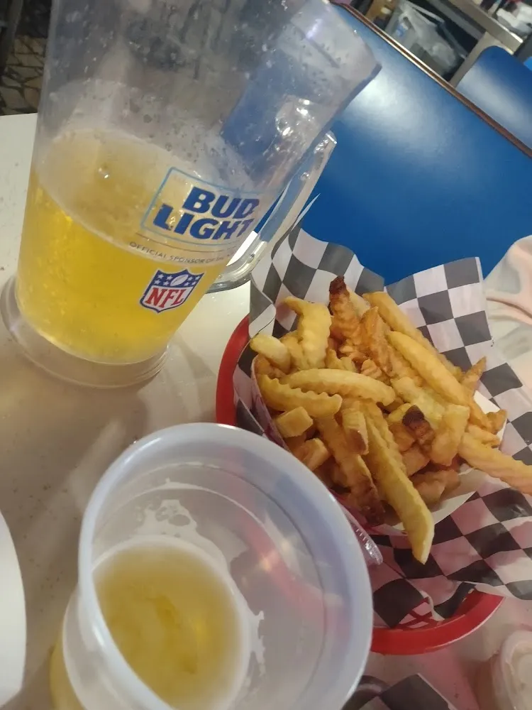 Fantastic Crinkle Cut Fries and Cold Beer