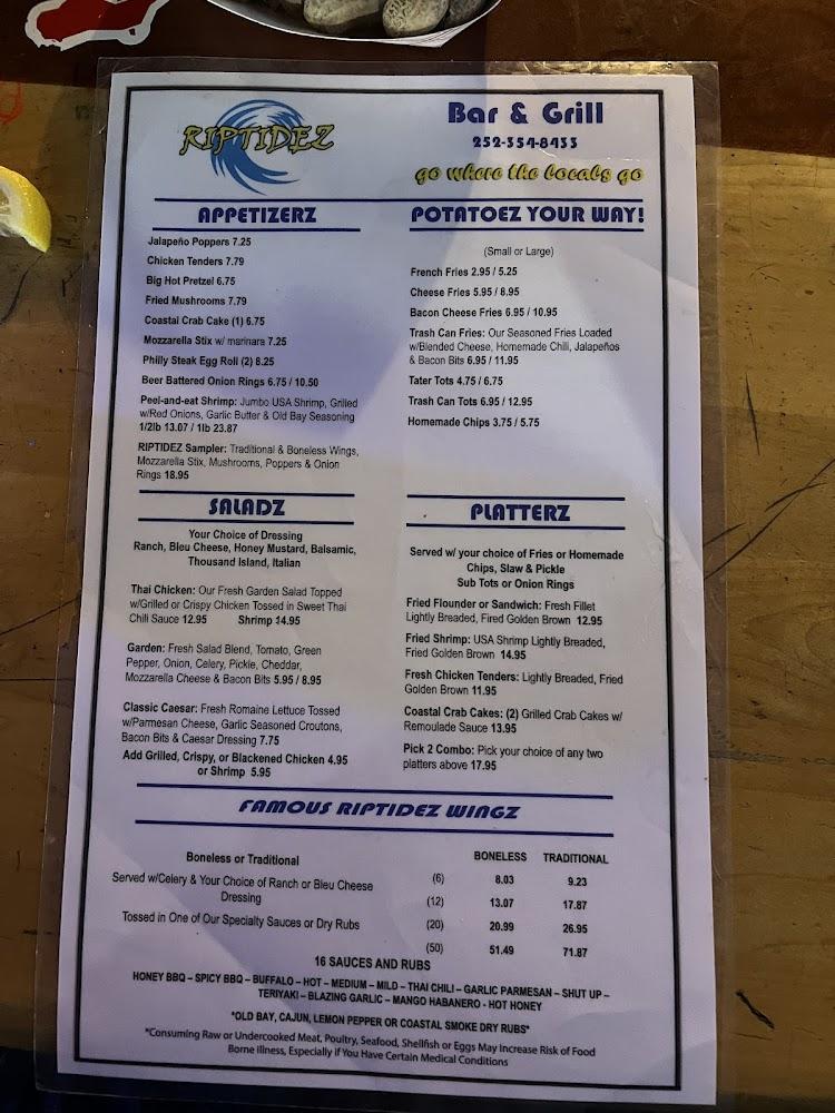 Riptidez Menu image 1